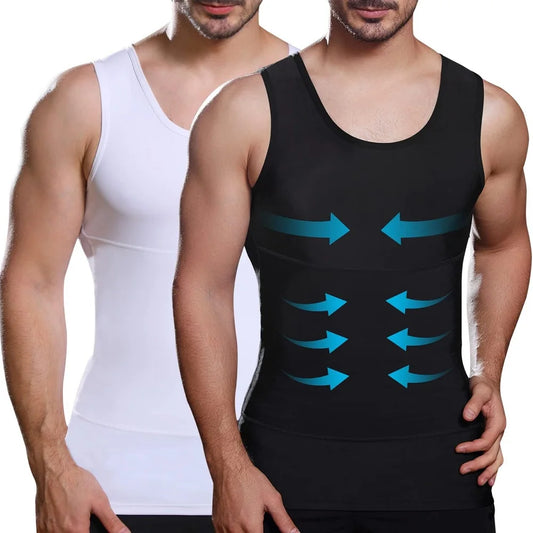 Men’s Fitness Compression Undershirt – Sleeveless Slimming Vest