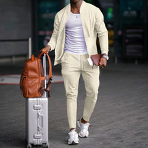 Men’s Baseball Uniform Jacket with Zipper Coat Set