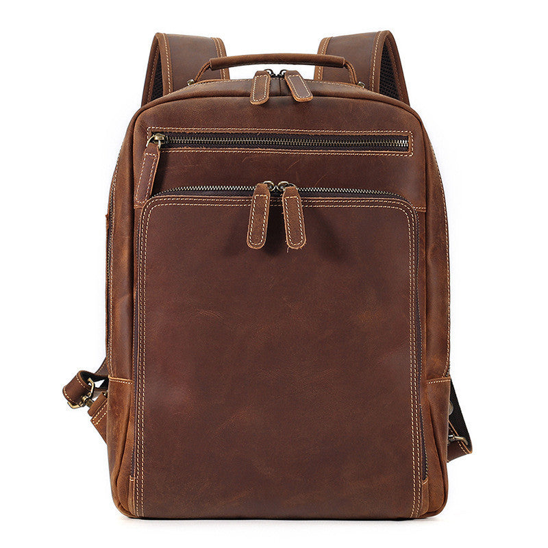 Men's Crazy Horse Leather Backpack