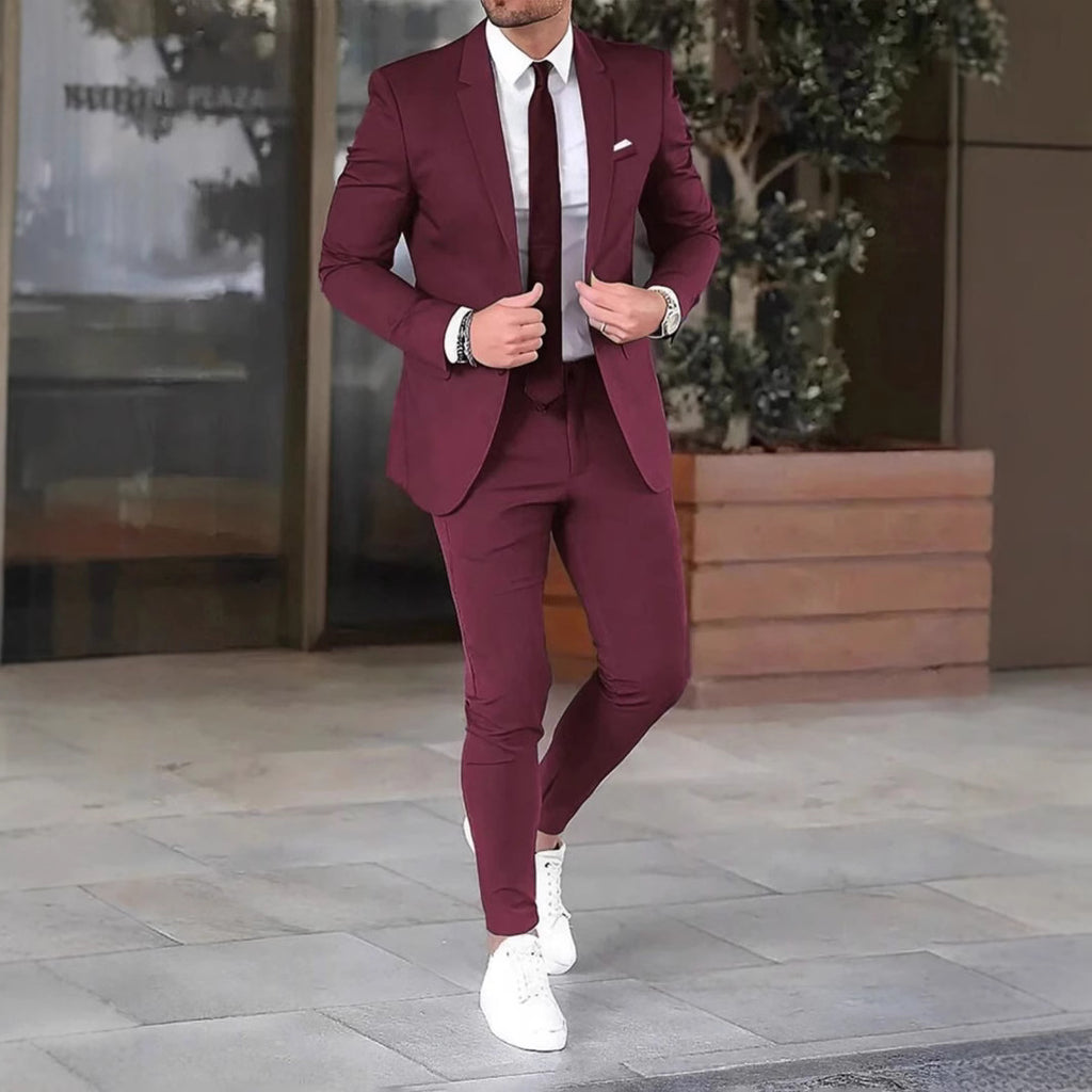 Men’s Fashion Two-Piece Slim-Fit Suit