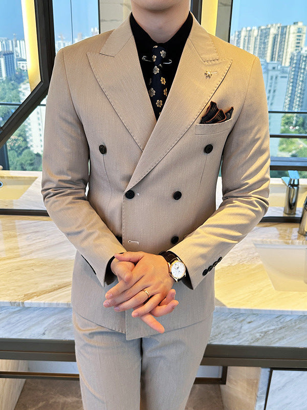 Double-Breasted Business Suit for Men