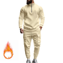 Men’s American Style Fleece-Lined Zipper Jacket