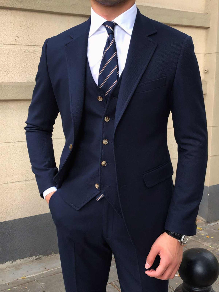 Men’s Slim Fit Three Piece Casual Suit