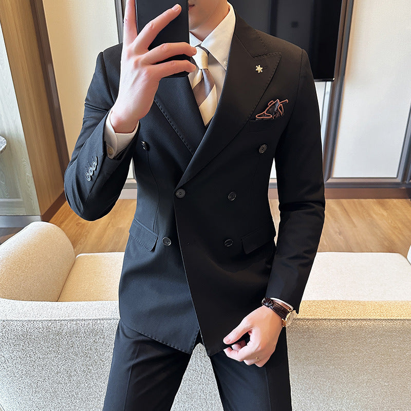 Double-Breasted Business Suit for Men