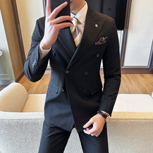 Double-Breasted Business Suit for Men