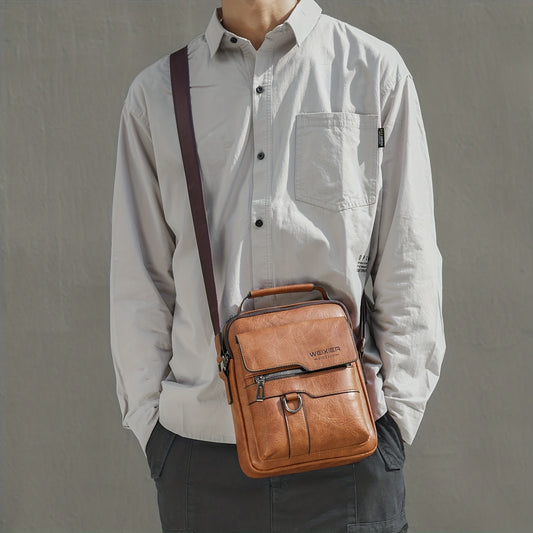 Men's Leather Crossbody Bag  for Daily Use