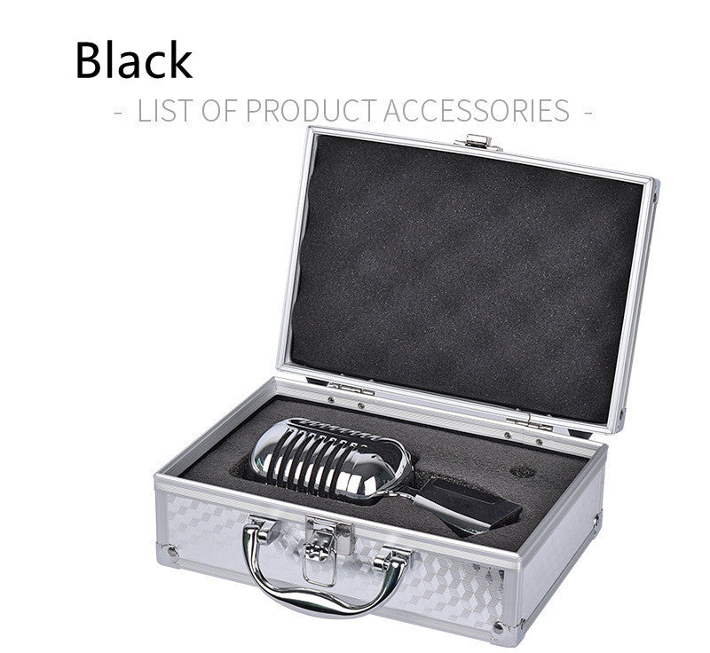 Retro Metal Microphone for Stage and Home Use