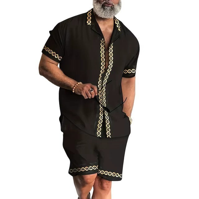 Men’s Summer Vacation Wear Two-Piece Set
