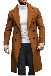 Men’s Double-Breasted Woolen Overcoat