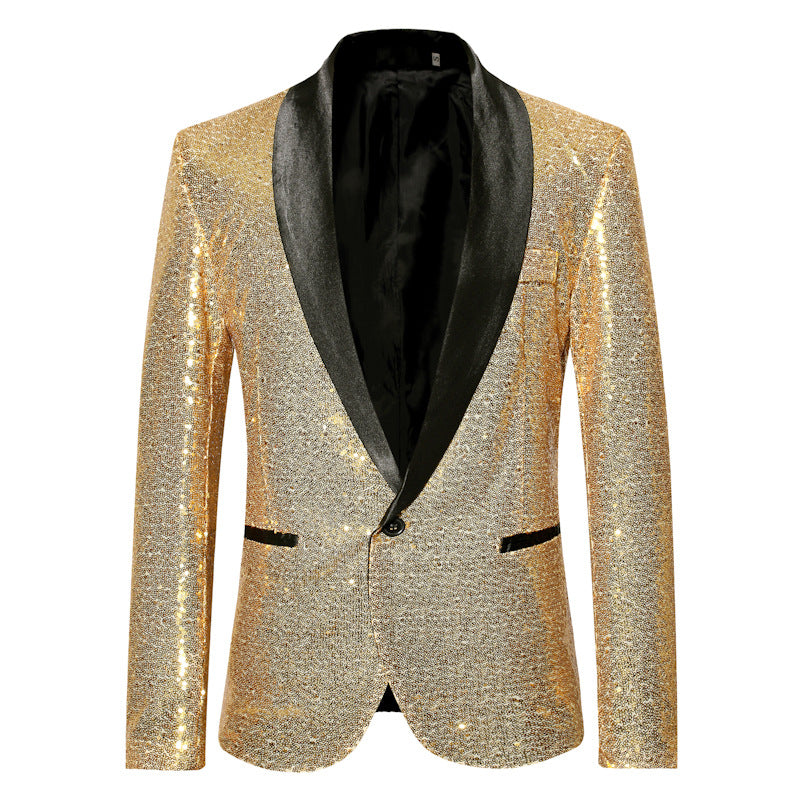 Men’s Sequined Casual Dance Suit