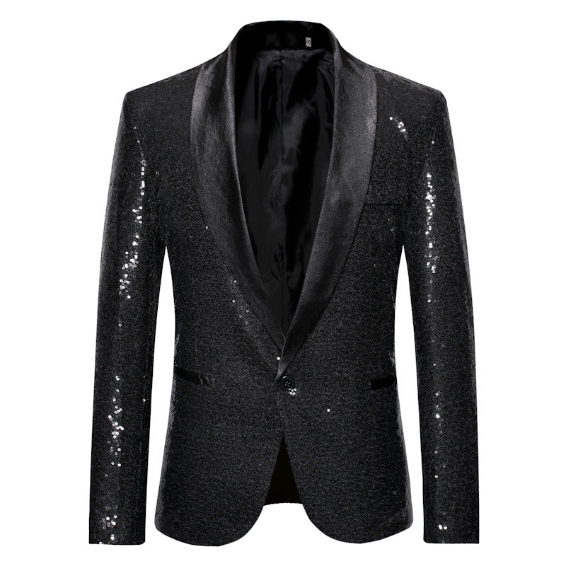 Men’s Sequined Casual Dance Suit