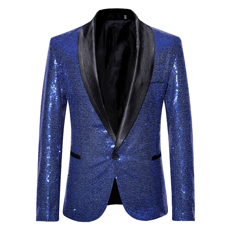 Men’s Sequined Casual Dance Suit