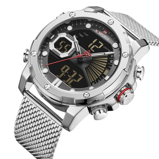 Analog Alloy Watch with Stainless steel