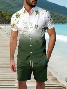 Men’s Trendy 3D Print Two-Piece Set