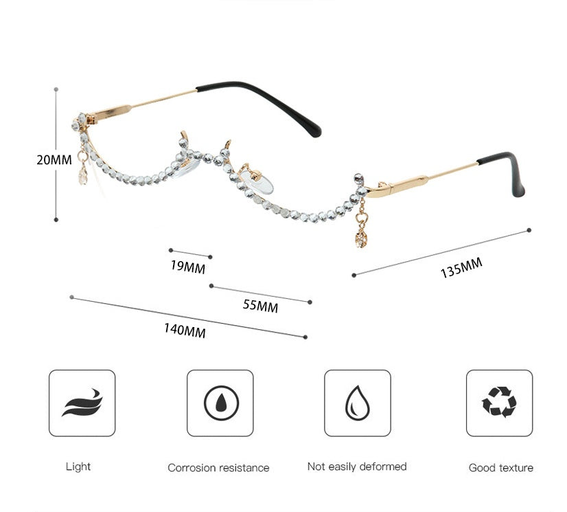 Lightweight Half-Rimmed Eyeglass Frames