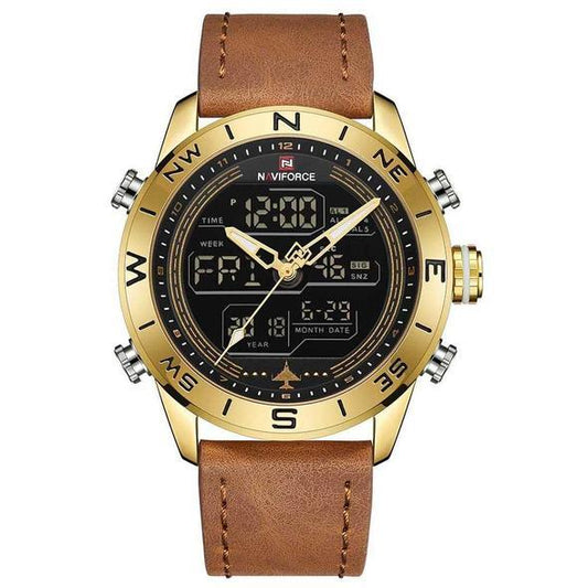 NAVIFORCE Military Gold Luxury Men’s Watch