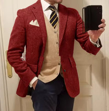 New Men’s Herringbone Suit