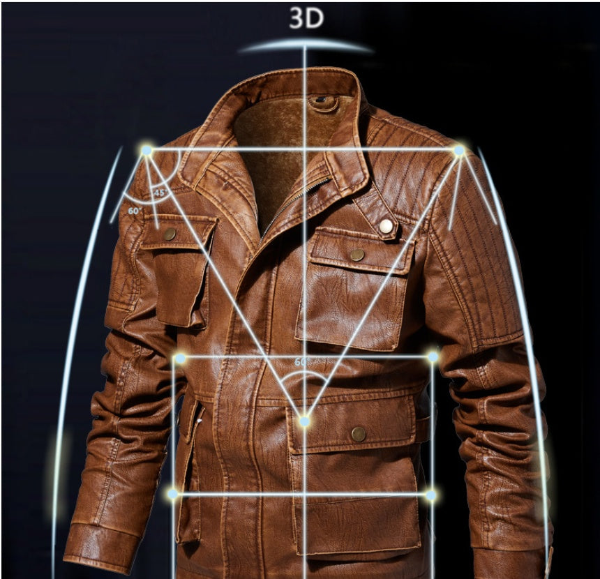 Men's Trendy New Leather Jacket