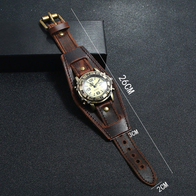 Vintage Leather Watch for Men and Women