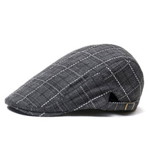 Plaid Pattern Baseball Cap with Forward Design
