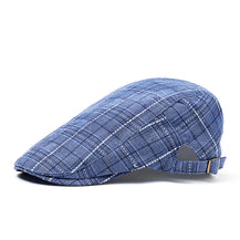 Plaid Pattern Baseball Cap with Forward Design