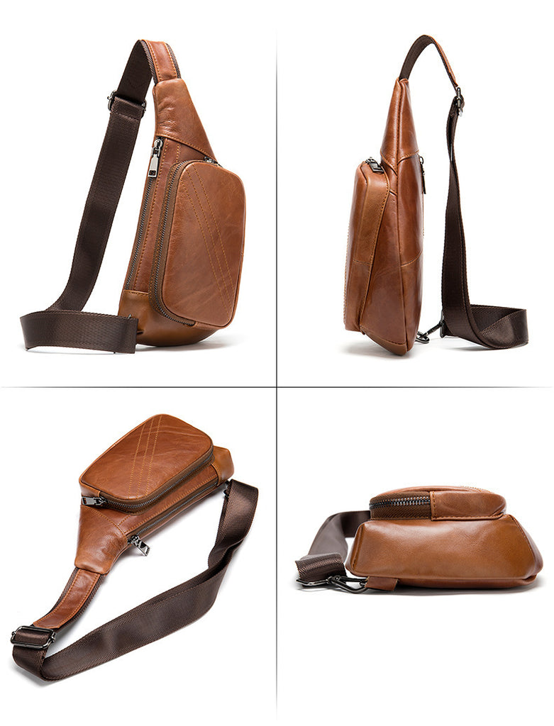 Men’s Retro Half-Moon Chest Bag