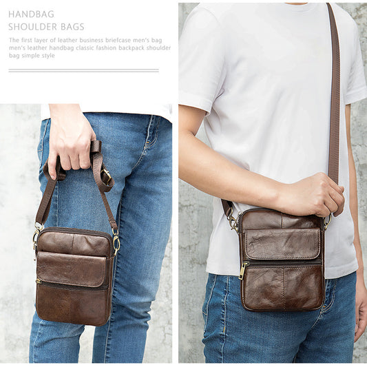 Genuine Leather Crossbody & Large Bag for Man