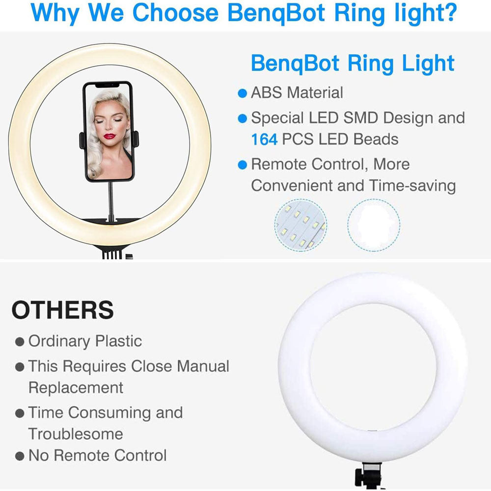 Apple Compatible LED Ring Light for selfie and video