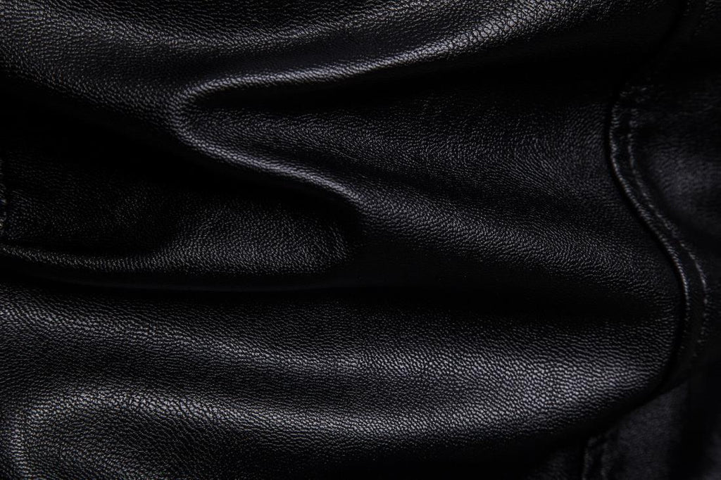 Men’s Stand-Collar Leather Motorcycle Jacket