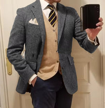 New Men’s Herringbone Suit