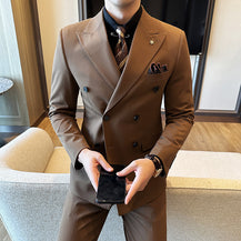 Double-Breasted Business Suit for Men