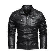 Men’s Street Style PU Leather Jacket with Pockets