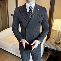 Double-Breasted Business Suit for Men