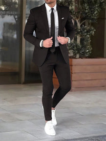 Men’s Fashion Two-Piece Slim-Fit Suit