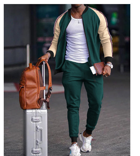 Men’s Stylish Zippered Sweater & Pants