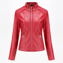 Women's motorcycle leather jacket