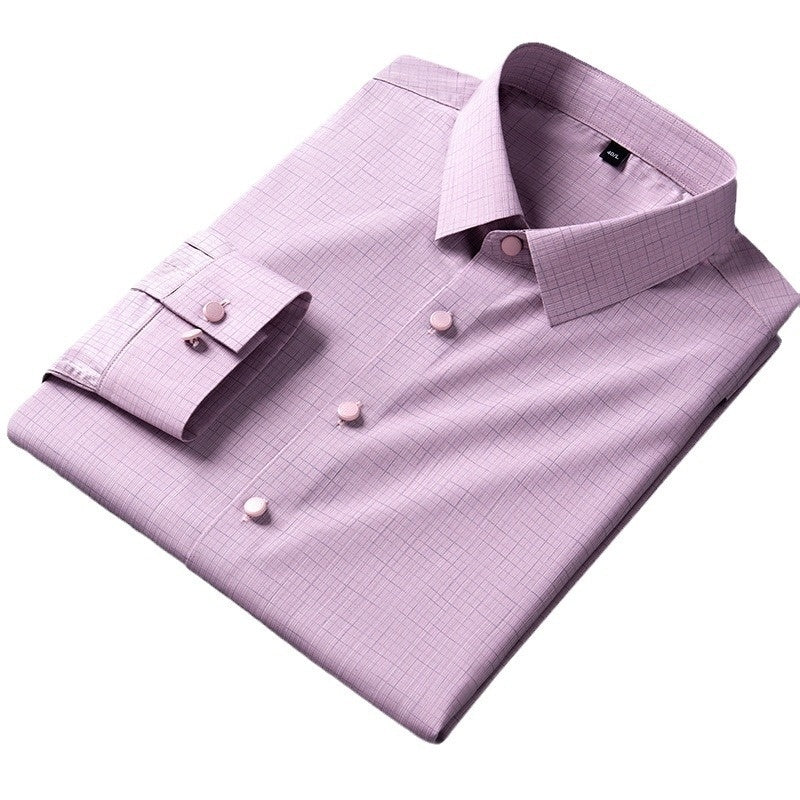 Men’s Striped Bamboo Fiber Long-Sleeve Shirt