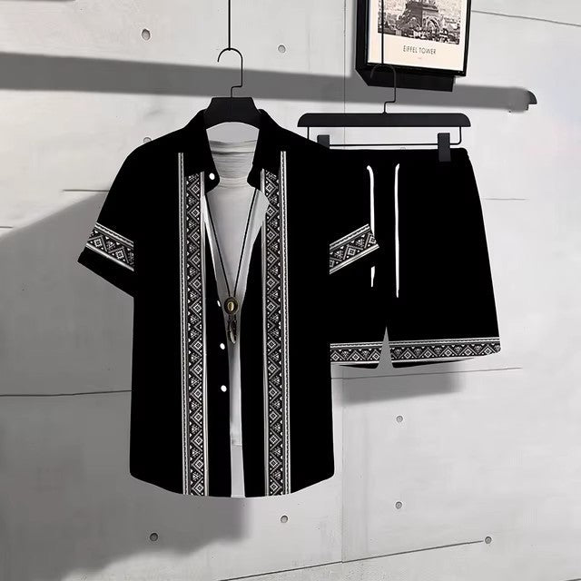 Men’s Summer Vacation Wear Two-Piece Set