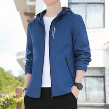 Men’s Quick-Drying Hooded Zipper Jacket