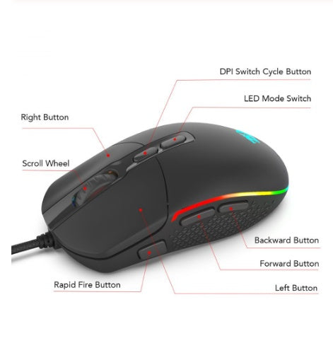 Professional RGB Gaming Mouse for Desktop