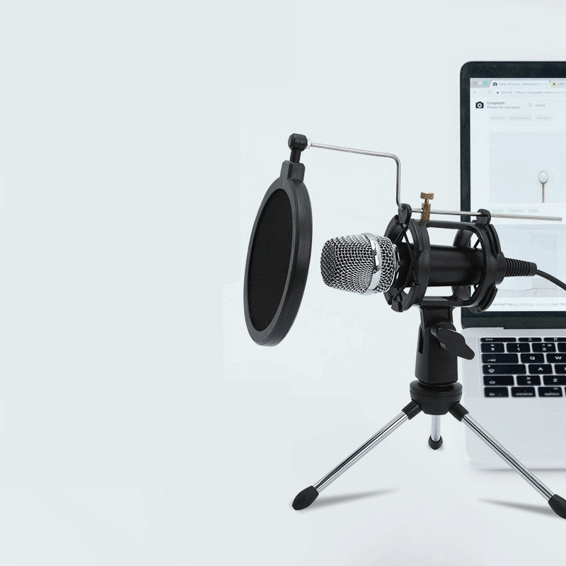 Mini Live Broadcast Microphone with Stand