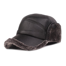 Windproof Warm Leather Cap for Men