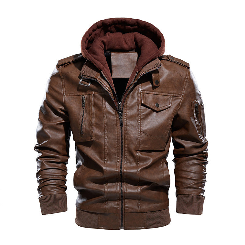 Premium Men's Washed Leather Jacket