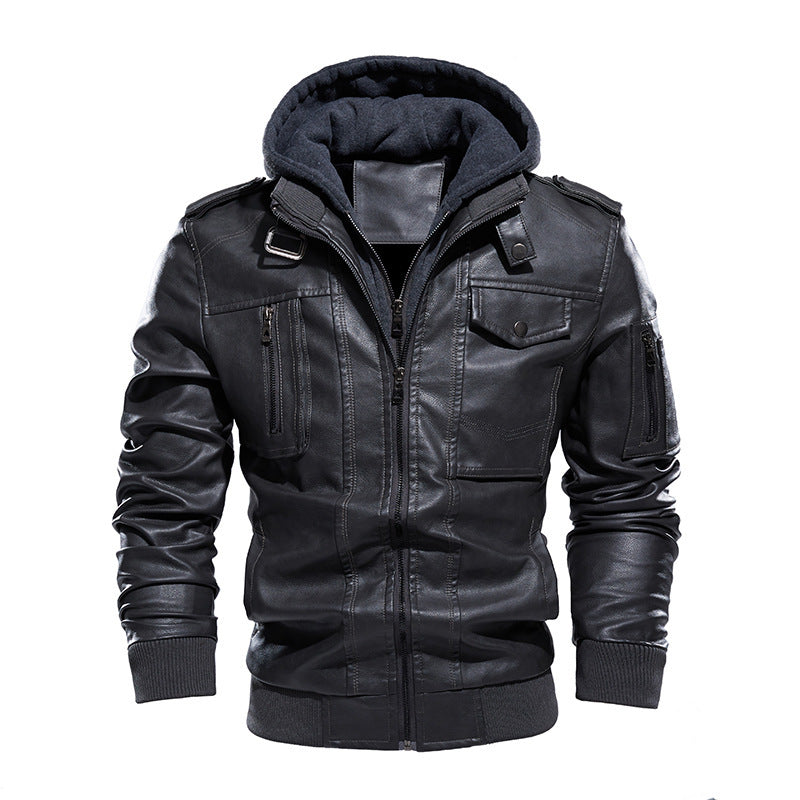 Premium Men's Washed Leather Jacket