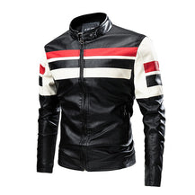 Men’s Stand-Collar Motorcycle Stitching Jacket