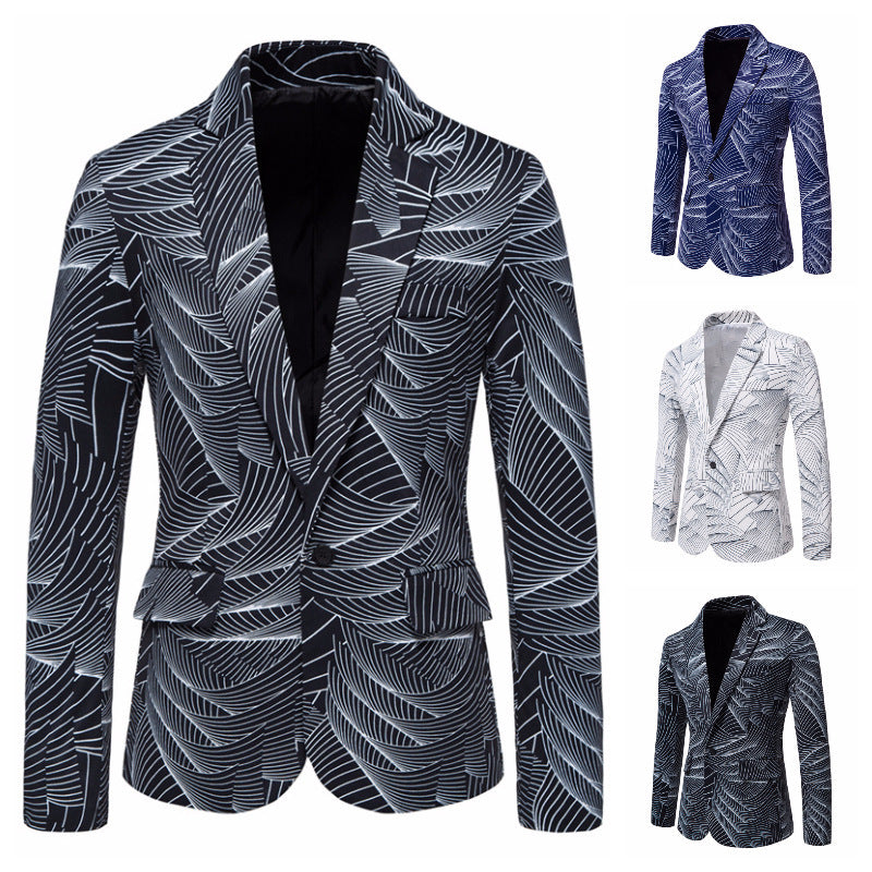 Modern & Stylish One Button Printed Suit for Men