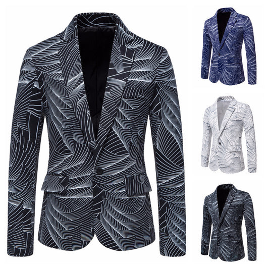 Modern & Stylish One Button Printed Suit for Men