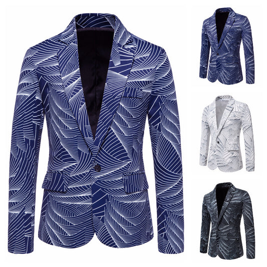 Modern & Stylish One Button Printed Suit for Men