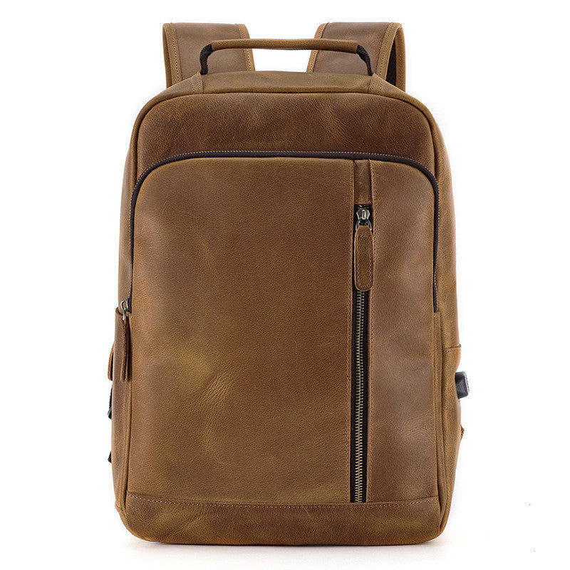 Men's Crazy Horse Leather Backpack