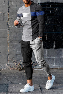 European & American Style Men’s Multi-Color Sports Suit